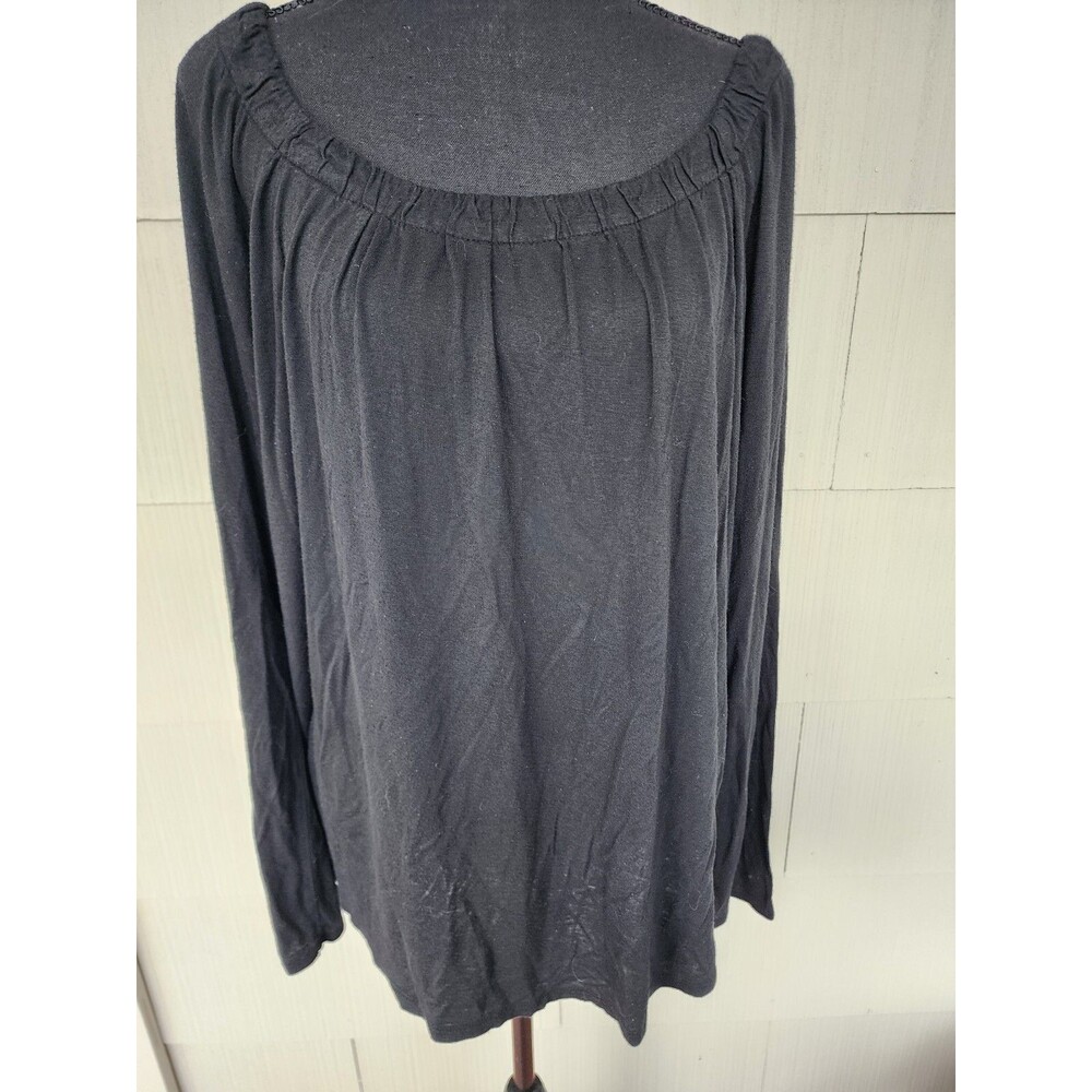 Metro 7 Black Longsleeve Top Lightweight Thin Women's Size Extra Large XL